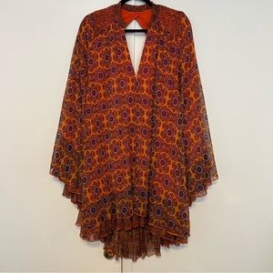 Free People Boho hi- low top